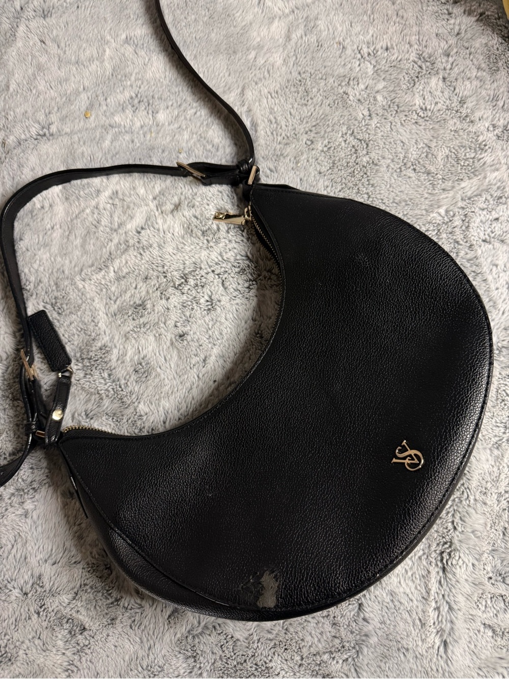 Black Crescent Shoulder Bag by Unknown Brand